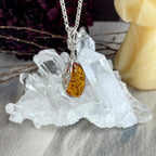 Yellow Amber Drop Pendant