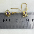 Yellow Gold Sun Earrings