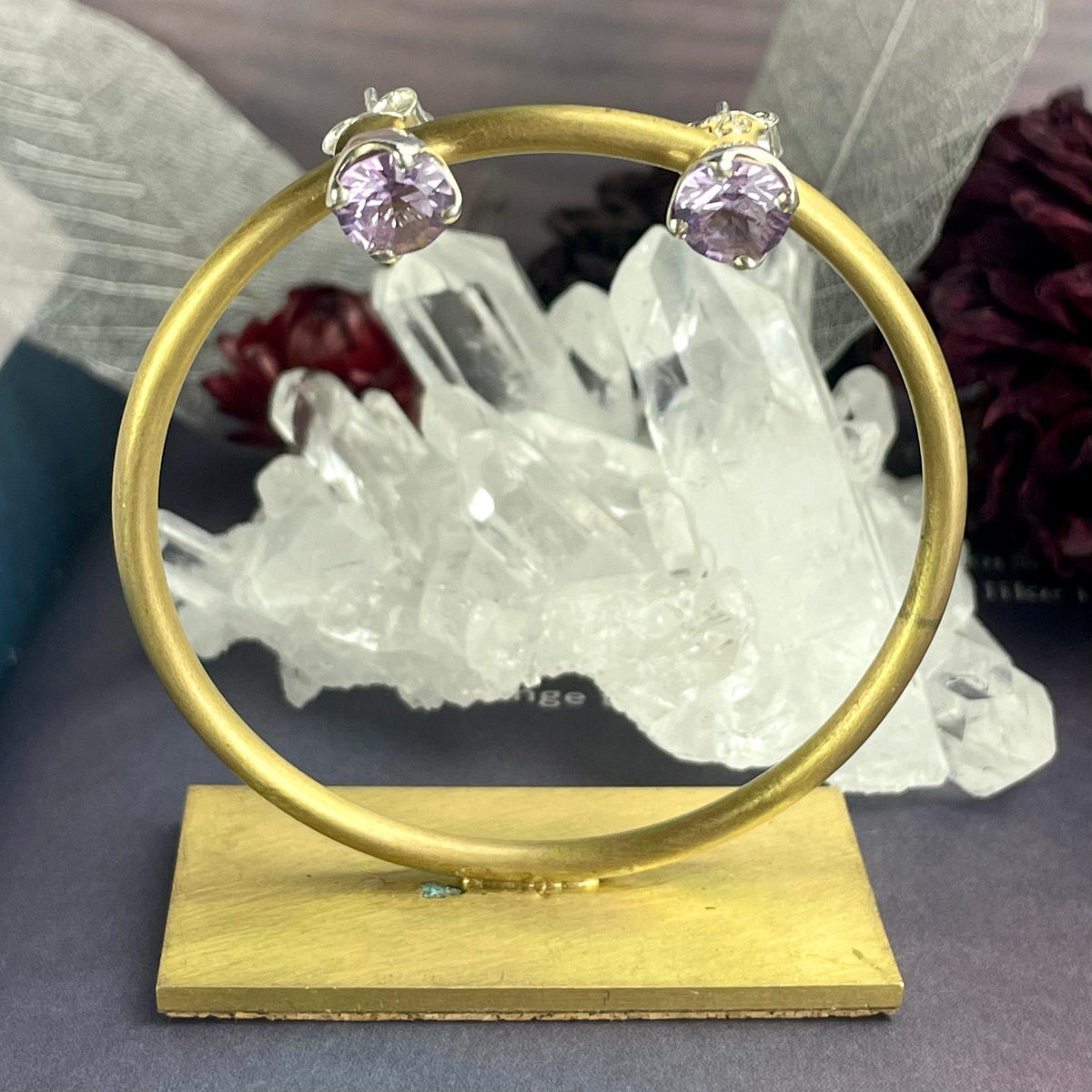 Soft Purple Stud Earrings