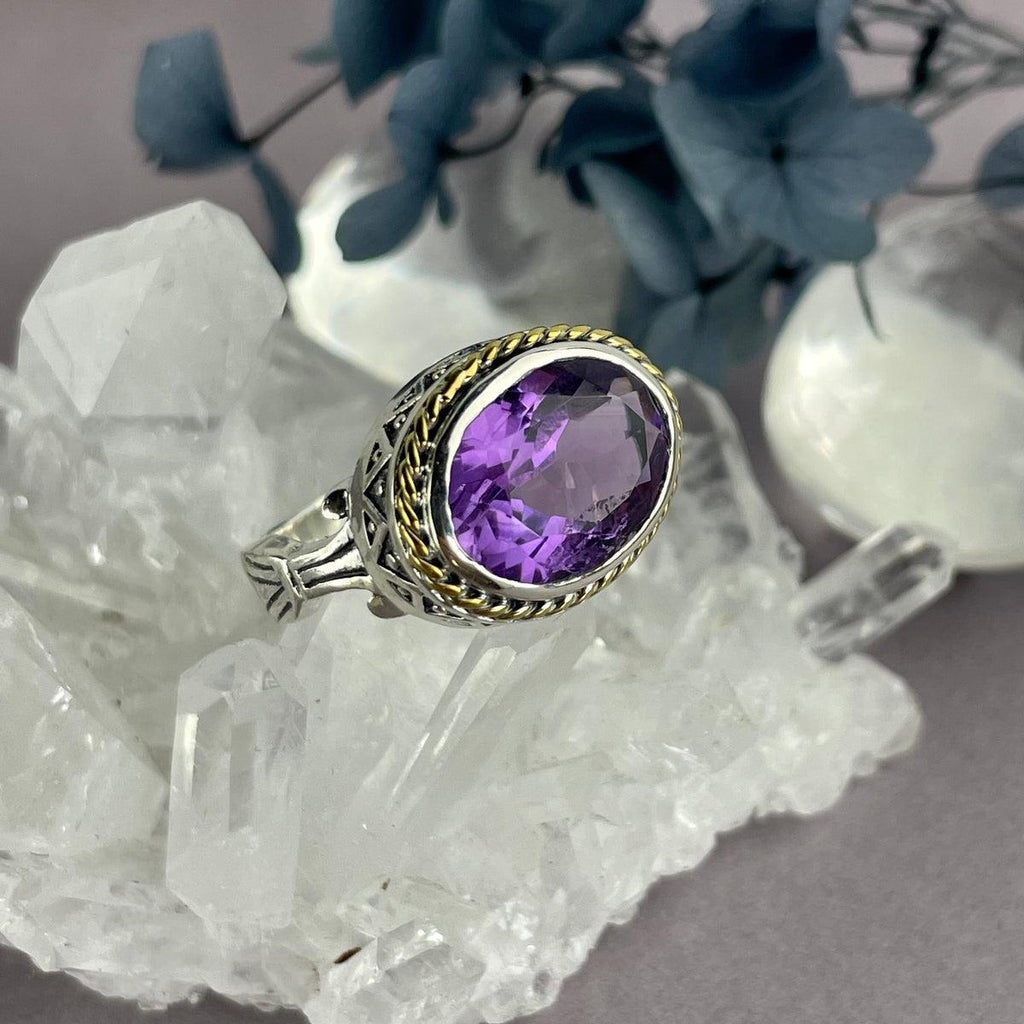 Amethyst Vintage Style Ring