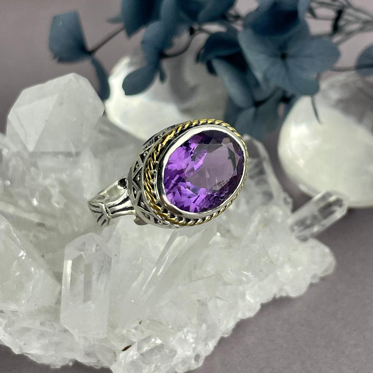 Amethyst Vintage Style Ring