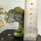 Labradorite Elephant Hand Carved Statue