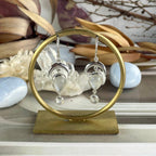 Moonstone Crescent Moon Earrings