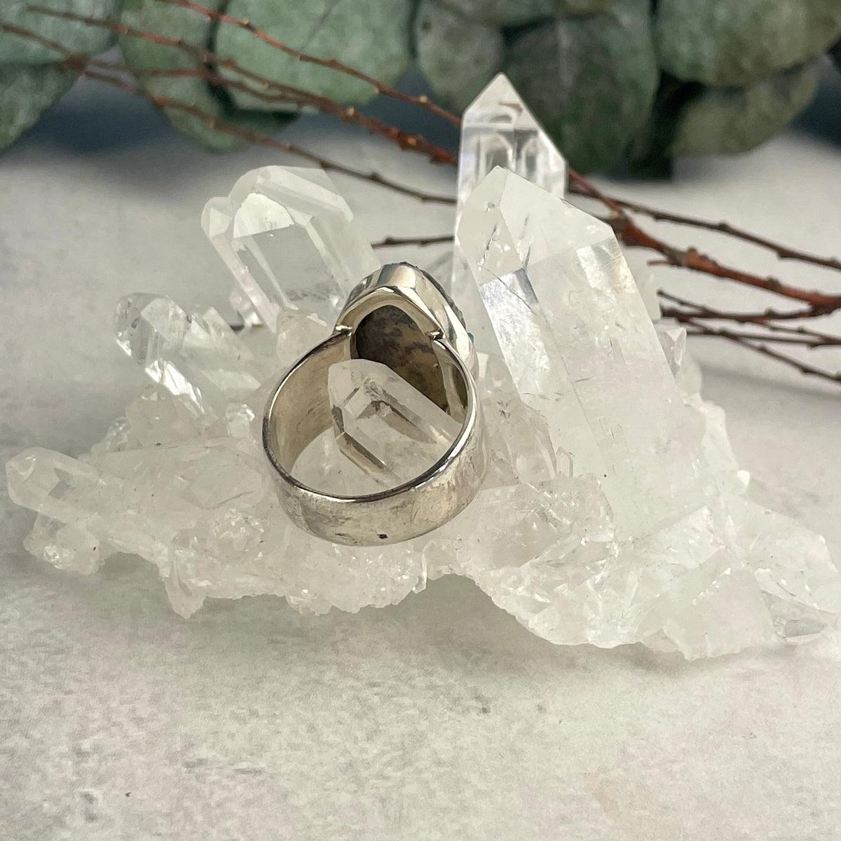 Wide Band Crystal Ring