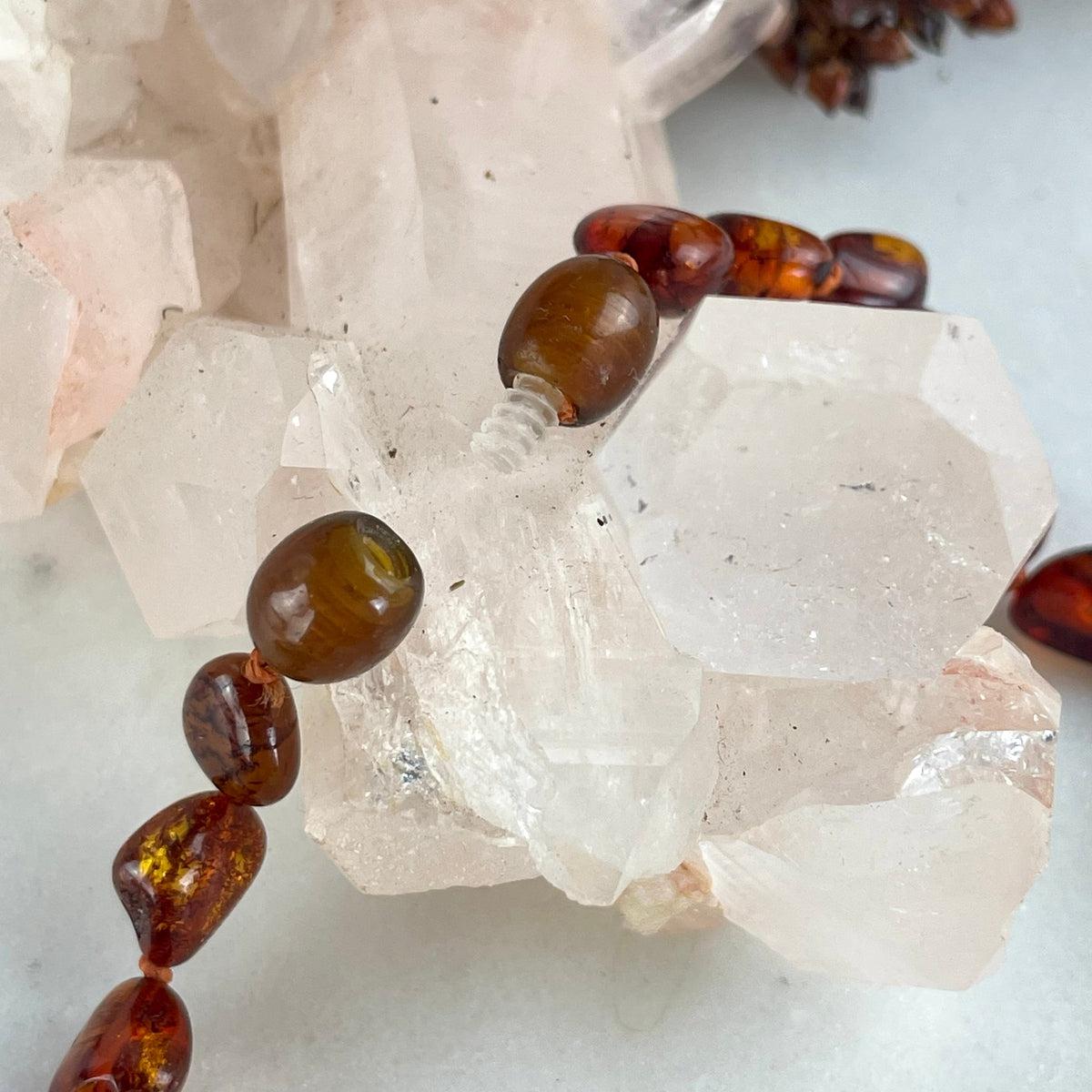 Polished Freeform Amber Beads