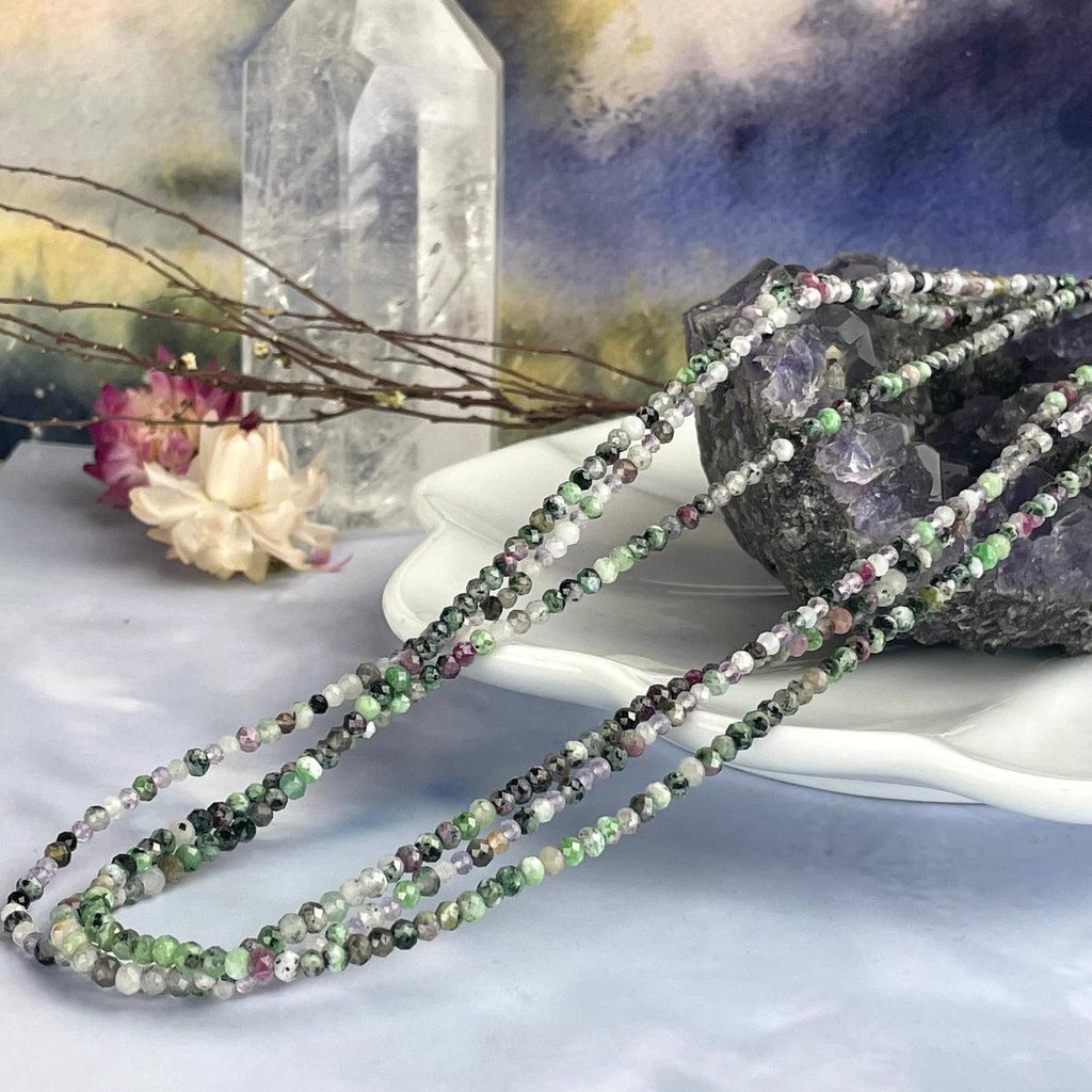 Multi Coloured Crystal Bead Necklace