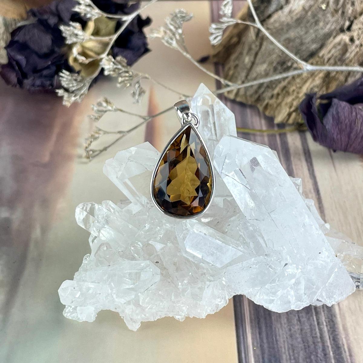 Dark Yellow Crystal Pendant
