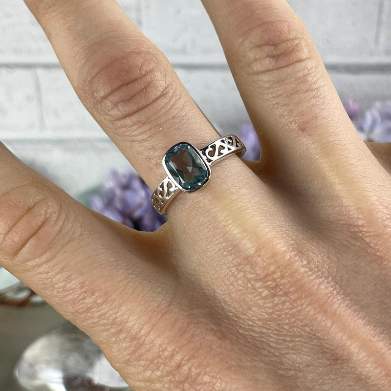 Medium Size Blue Topaz Ring