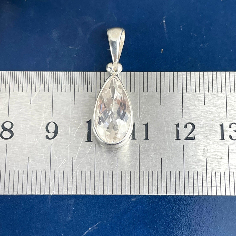Elongated Teardrop Crystal Pendant