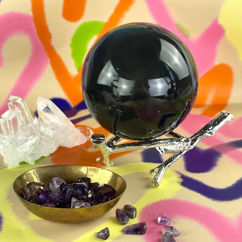 Rainbow Obsidian Crystal Sphere