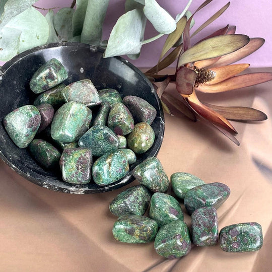 Ruby Fuchsite Tumbled Stones