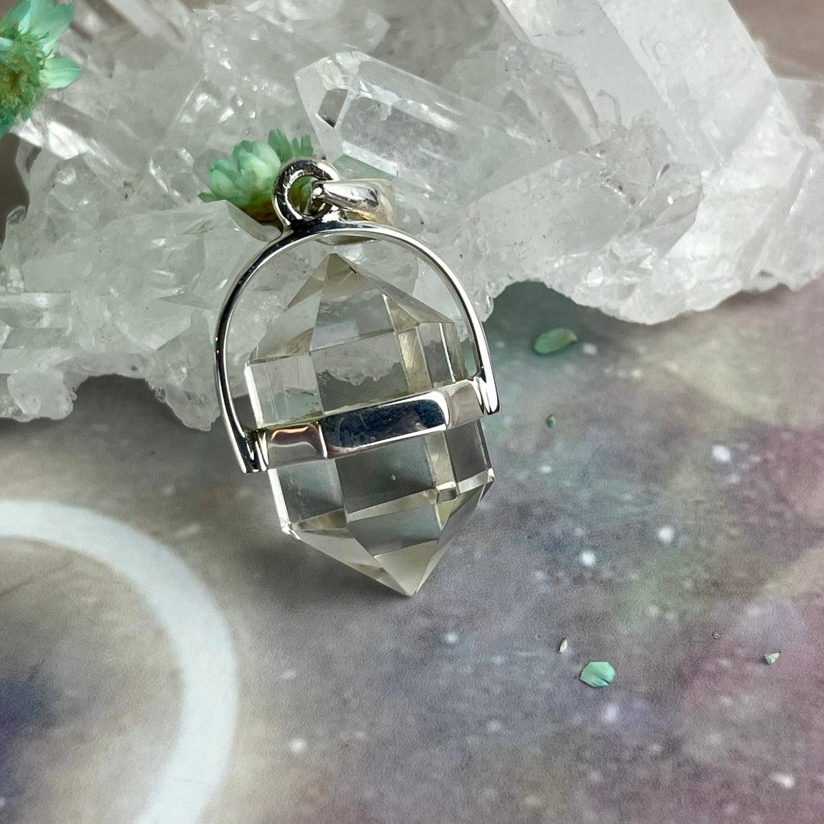 925 Silver Clear Quartz Pendant