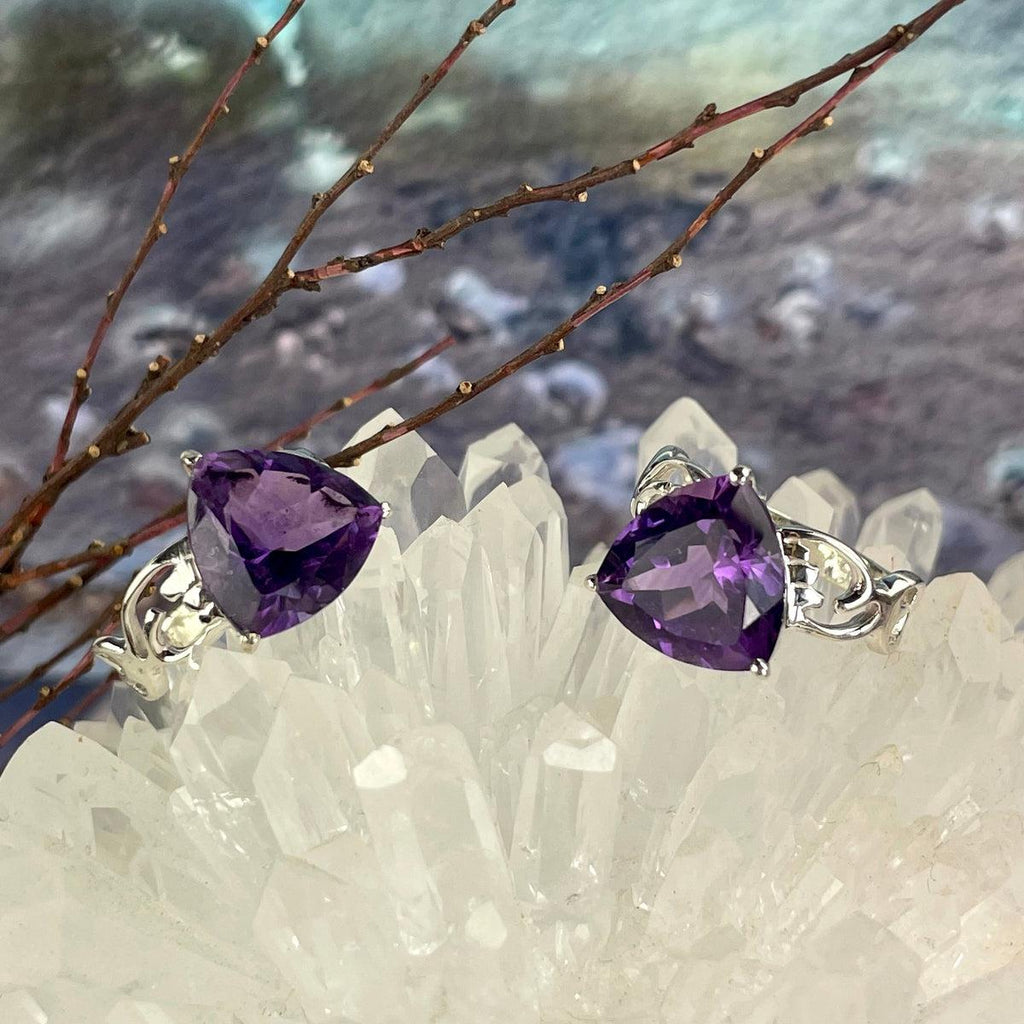 Amethyst Ornate Band Ring