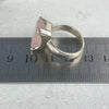 Rectangle Shaped Rose Quartz Ring