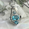 Contemporary Blue Topaz Pendant