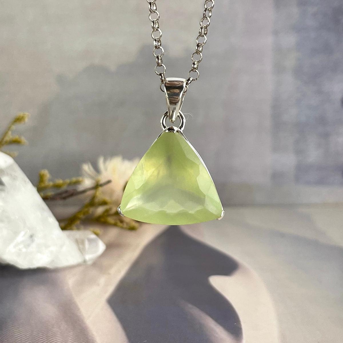 Prehnite Crystal Pendant