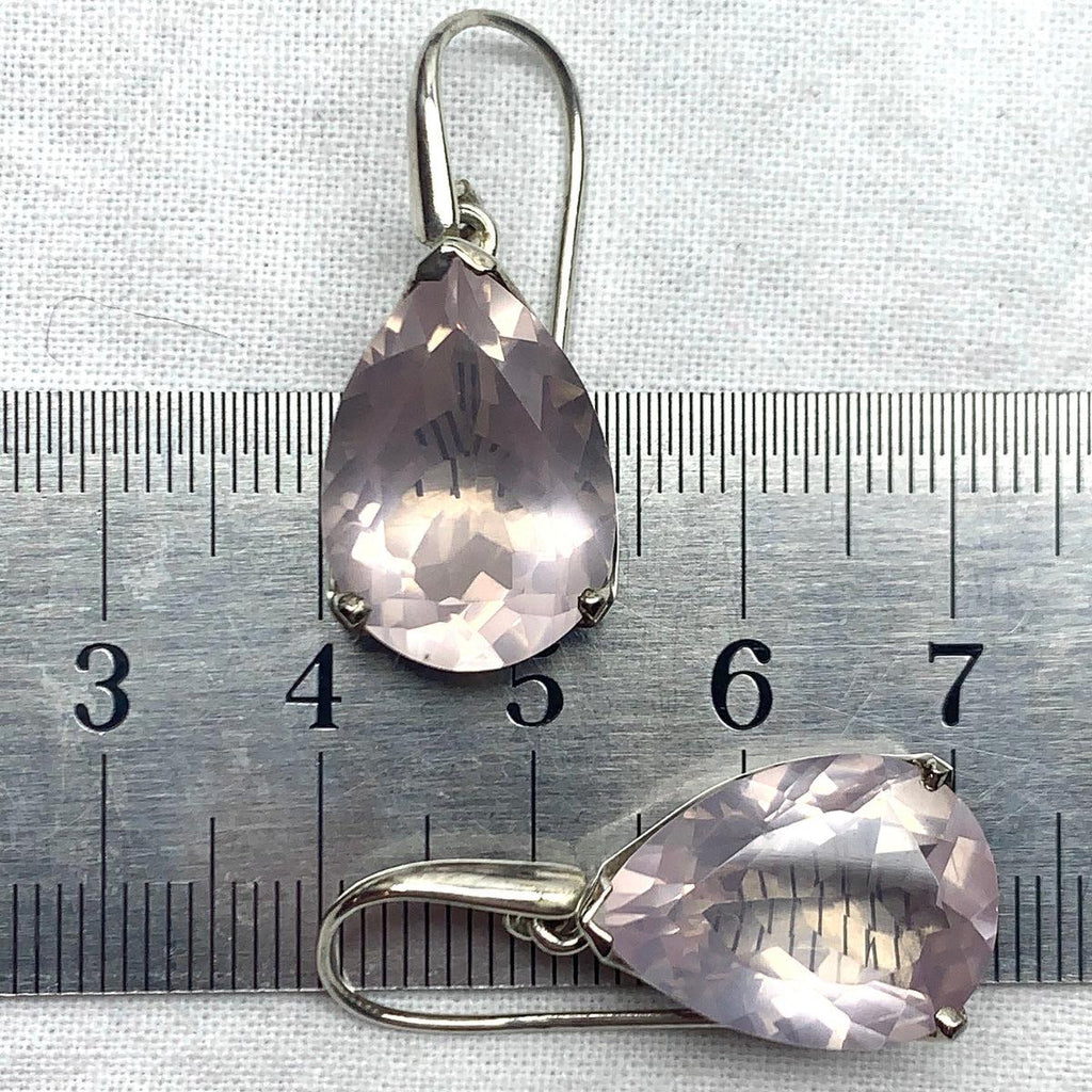 Rose Quartz Teardrop Earrings