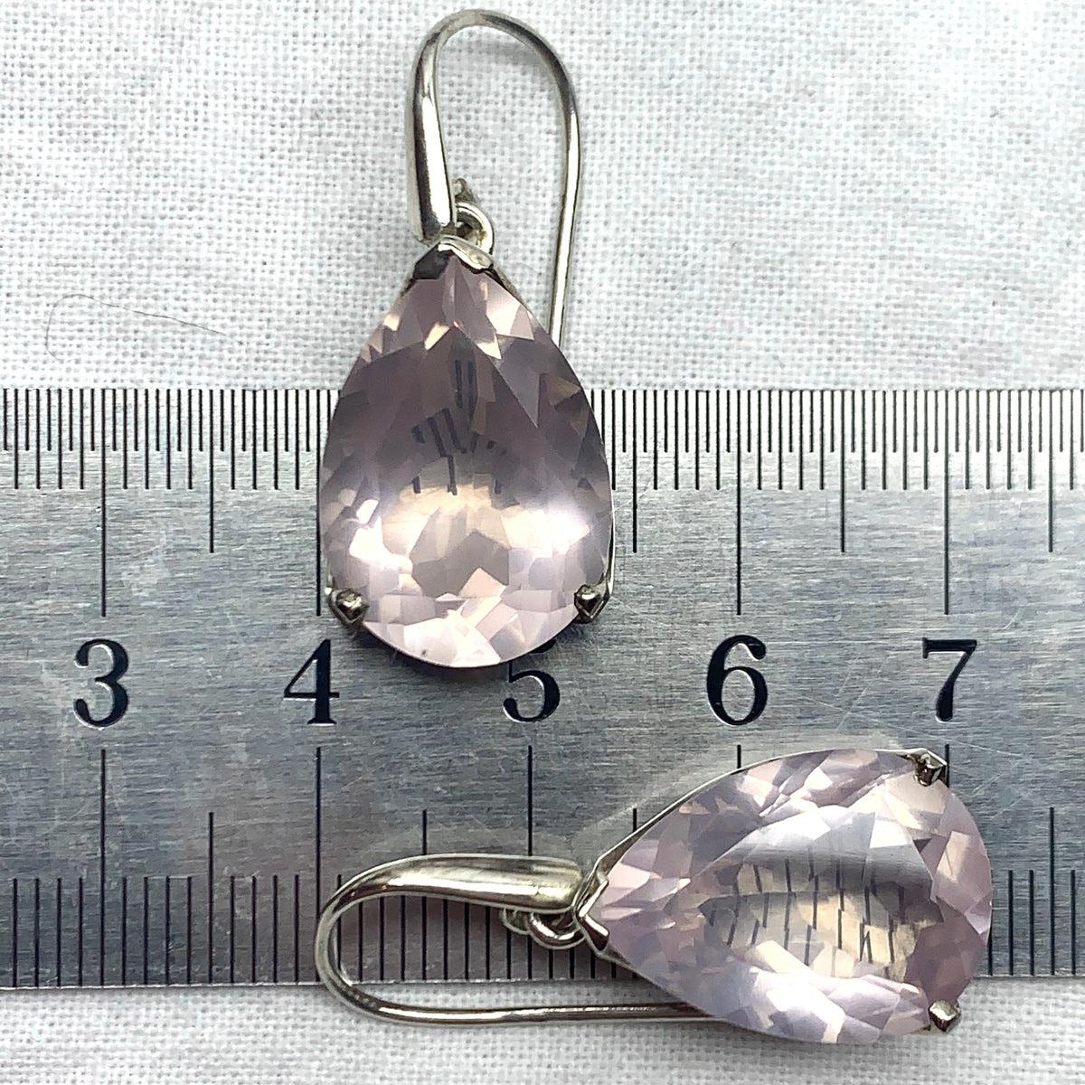 Rose Quartz Teardrop Earrings