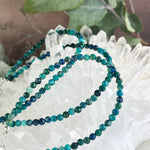 Chrysocolla Bead And Sterling Silver Bracelet