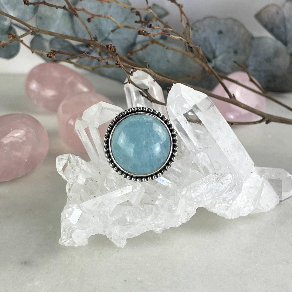 Blue Gemstone Silver Ring
