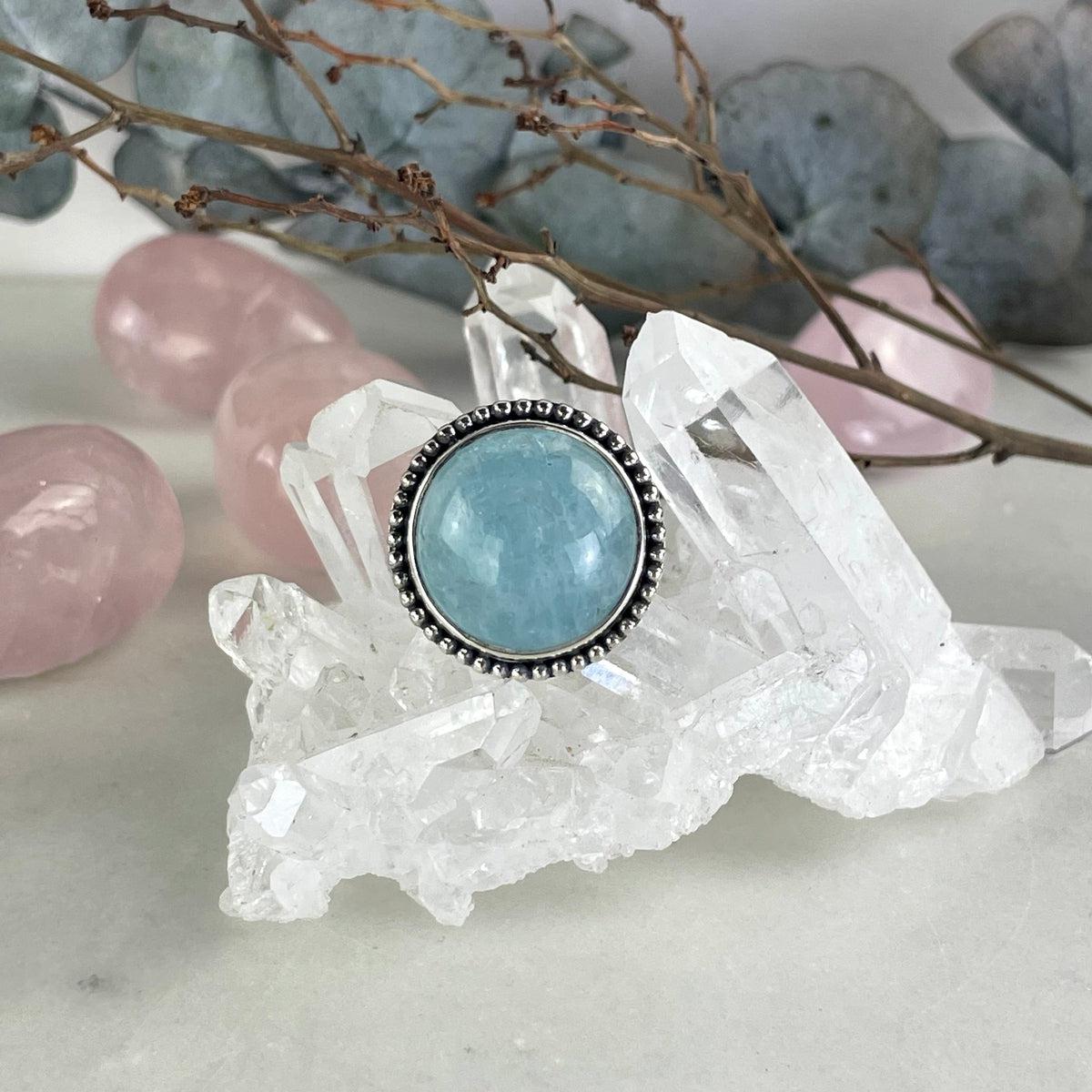Blue Gemstone Silver Ring