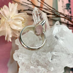 Rose Quartz Crystal Ring