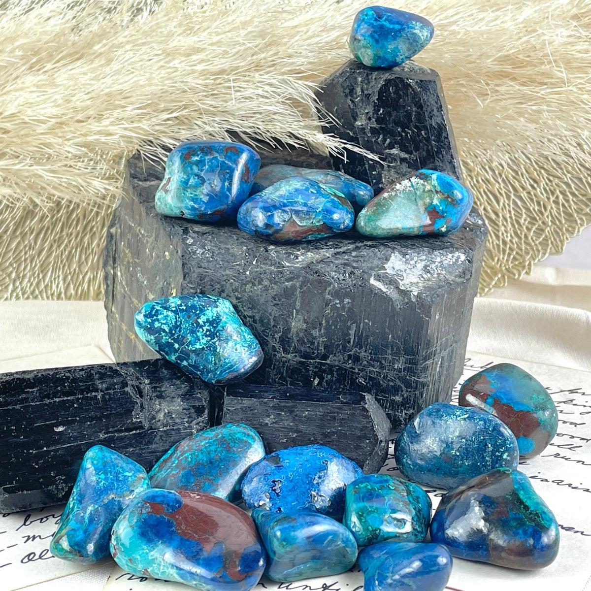 Polished Shattuckite Stones