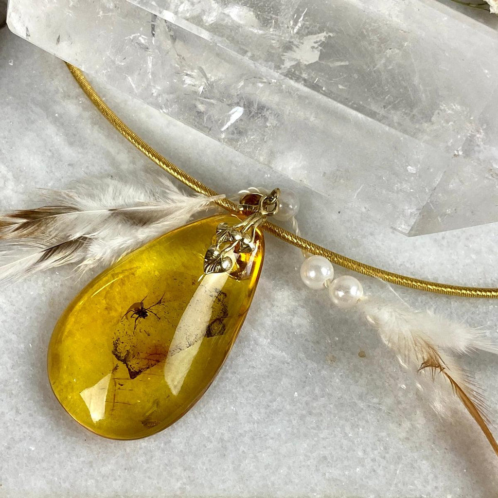 Fossilised Spider Pendant