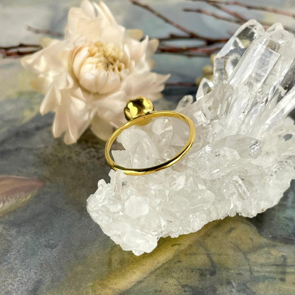 Gemstone Ring And Earring Set