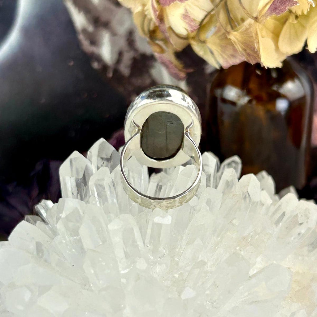 Rare Colour Labradorite Ring