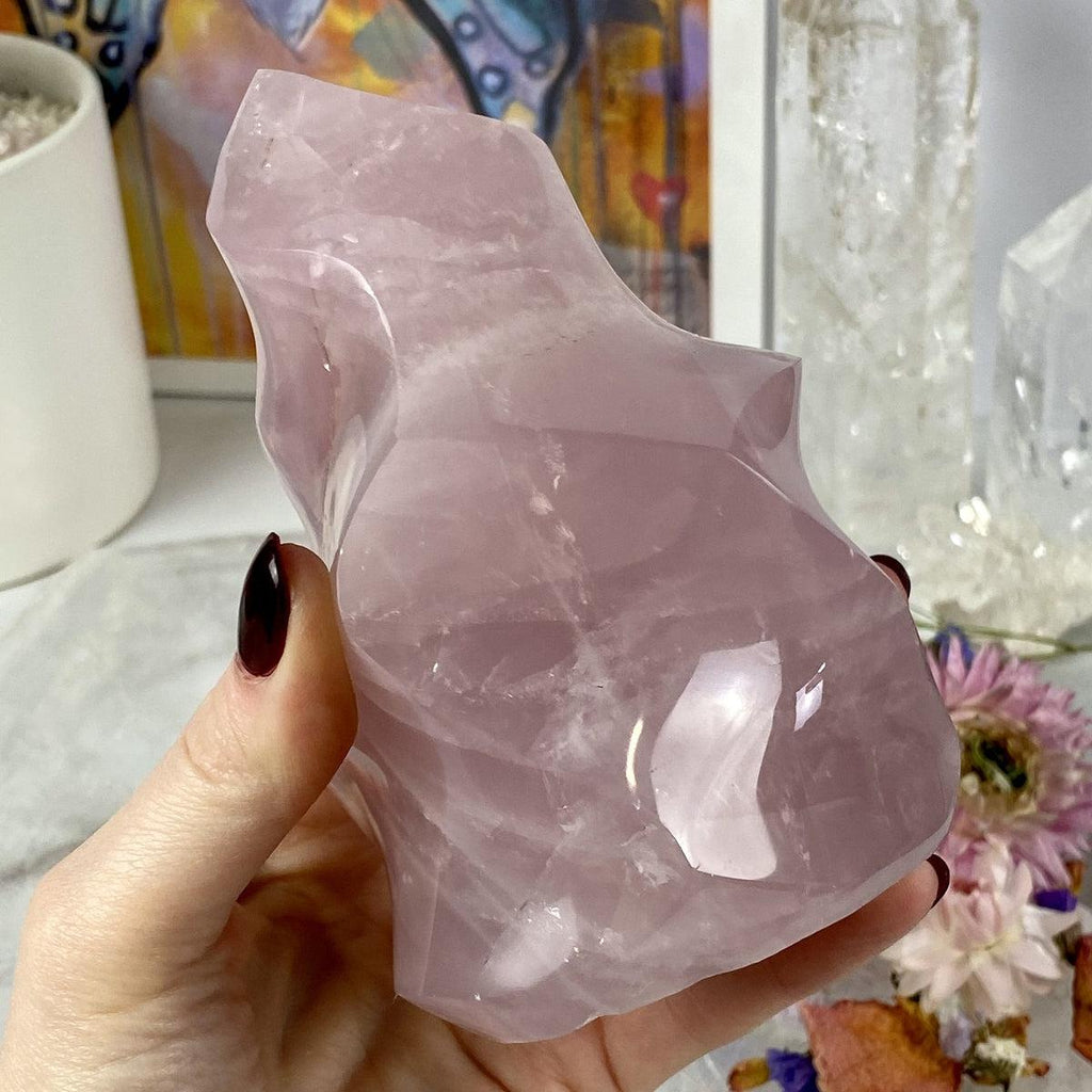 Rose Quartz Crystal Flames 12cm - 19cm