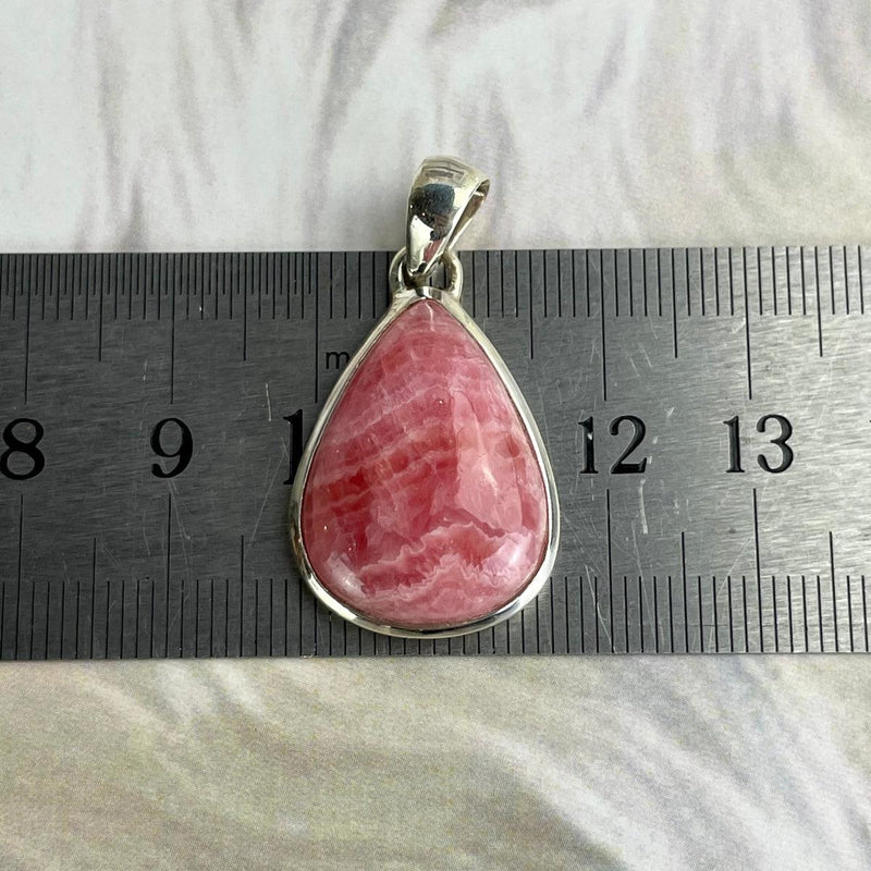 Pink Patterned Stone Pendant