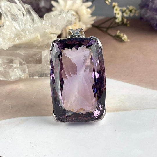 Amethyst Rectangle Large Pendant