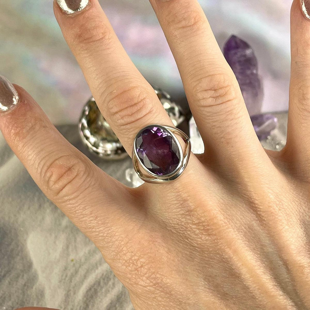 Gemstone Split Band Ring