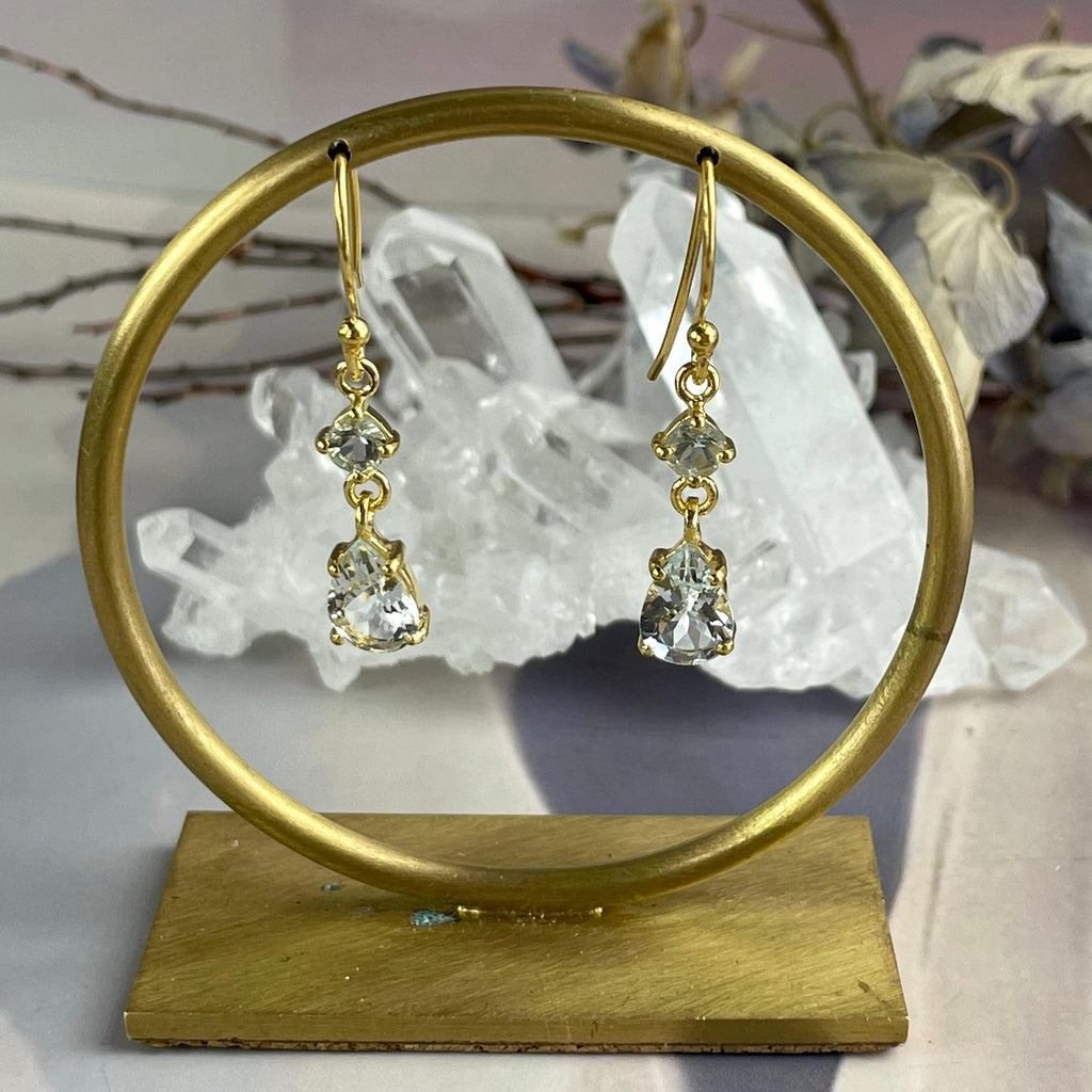 Aquamarine Double Drop Earrings