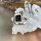 Purple Stone Silver Ring