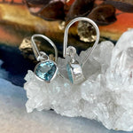 Blue Topaz Silver Drop Earrings