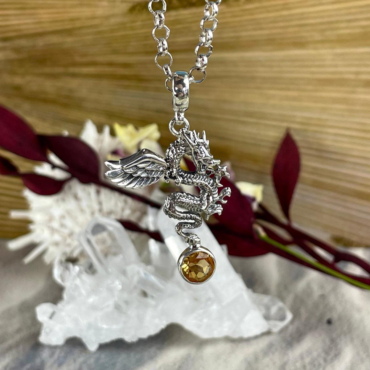 Sterling Silver Dragon Pendant