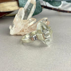Tibetan Quartz Raw Double Terminated Point Ring