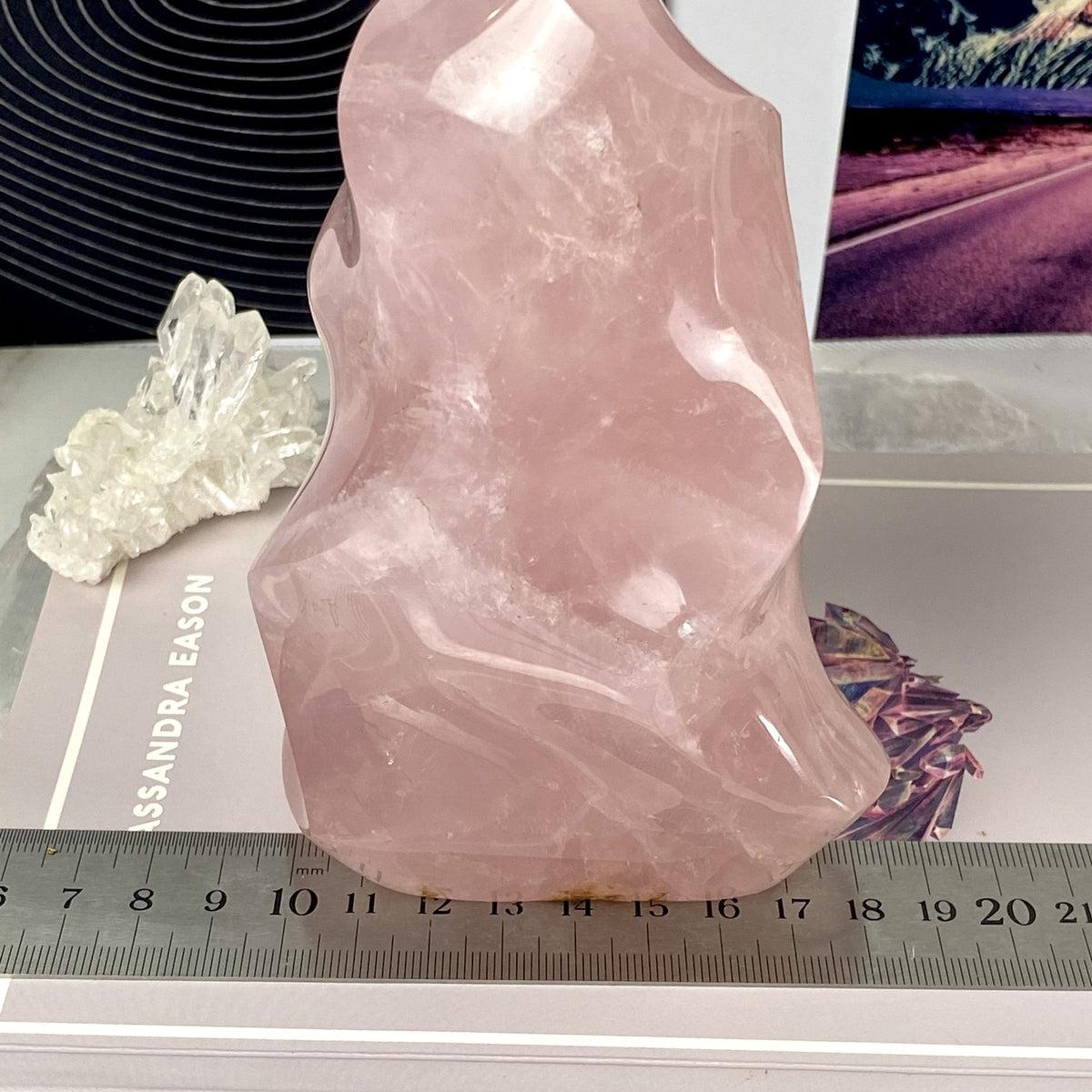 Rose Quartz Crystal Flames 12cm - 19cm