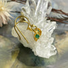 Emerald In Gold Flower Earrings