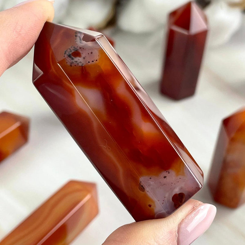 Large Carnelian Crystal Points