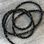 Faceted Black Tourmaline Beads