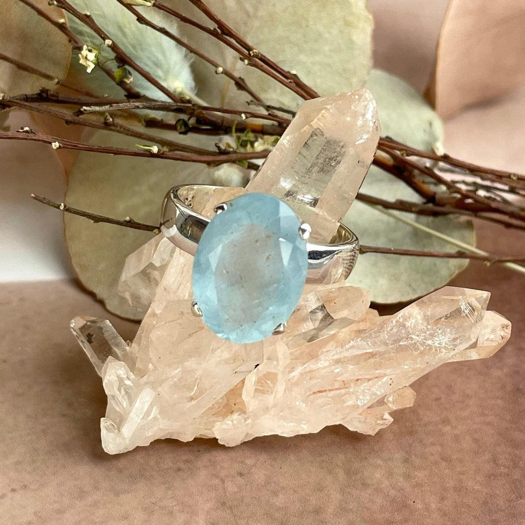 Light Blue Aquamarine Ring