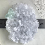 White And Green Crystal Point Cluster
