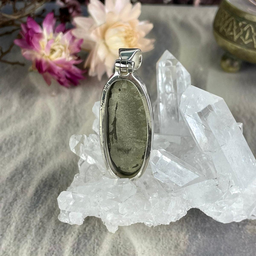 Pyrite Long Oval Pendant