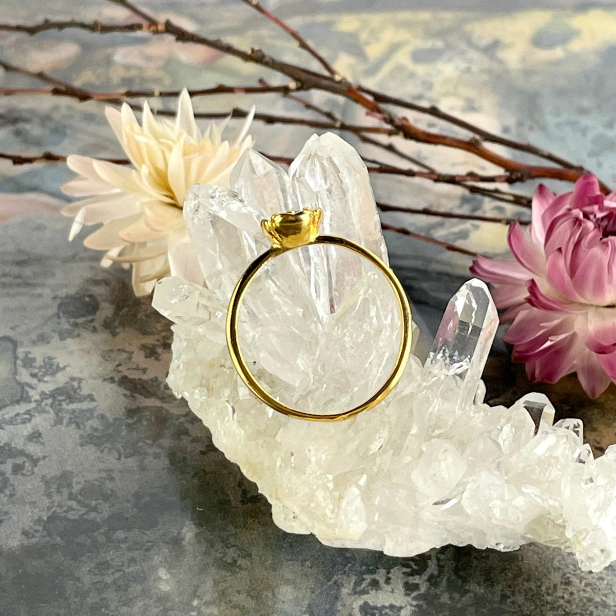 Ruby Gemstone Gold Ring