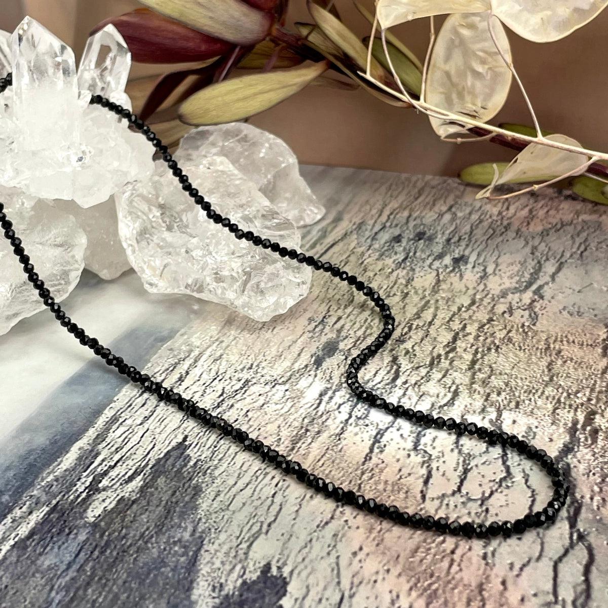 Small Black Crystal Beads