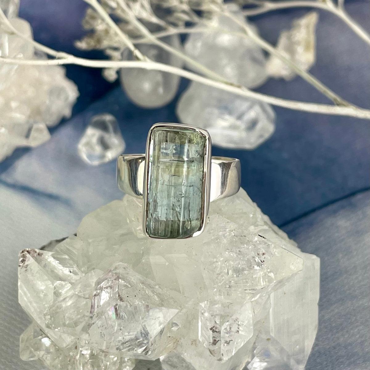Freeform Aquamarine Ring