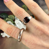 Red Gemstone Silver Ring